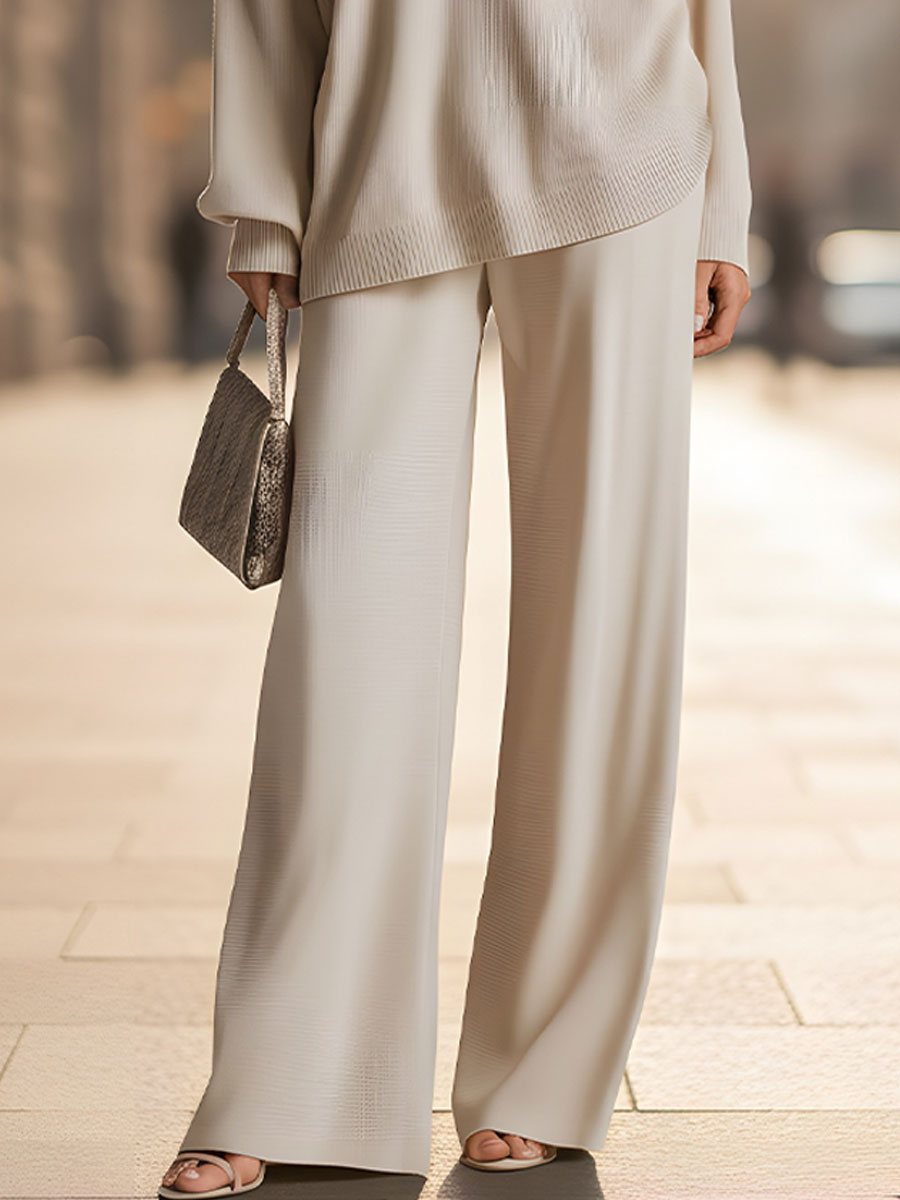 Mooyius Presents The Ribbed Knit Relaxed Two-Piece Set