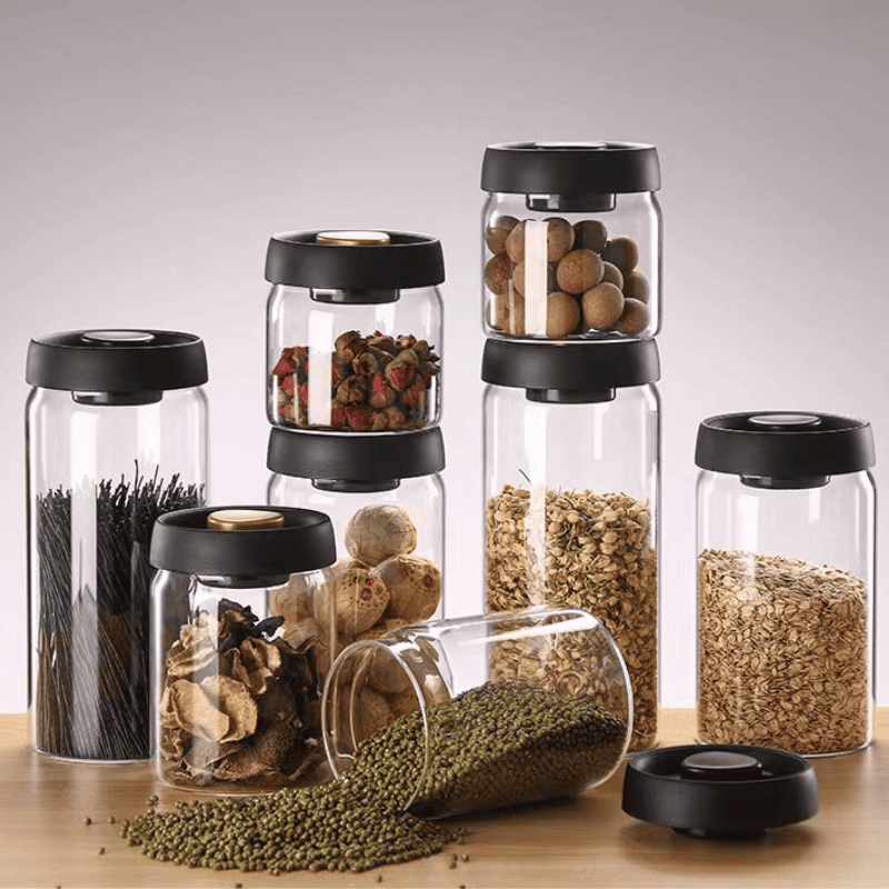 Pote de Vidro com Tampa Hermética Café a Vácuo Castiliani


