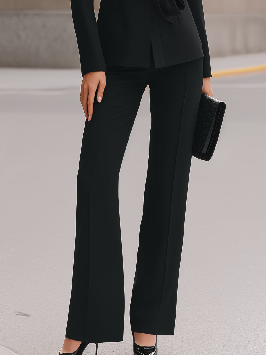 Tailored Belt Blazer And Straight-Leg Trouser Set
