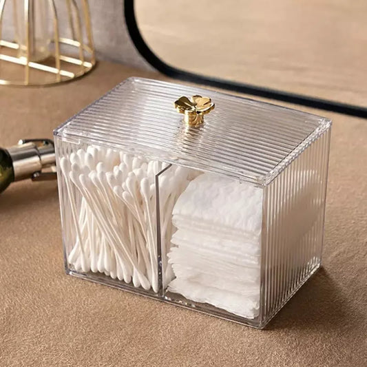 Organizador Porta Cotonete e Algodão Acrílico com Tampa Castiliani


