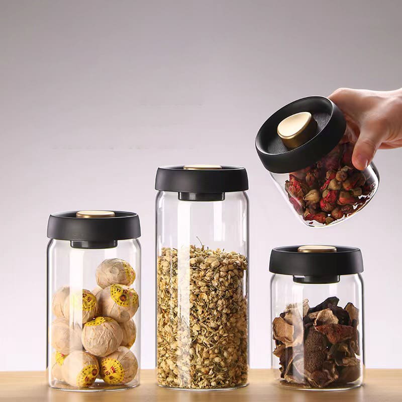 Pote de Vidro com Tampa Hermética Café a Vácuo Castiliani


