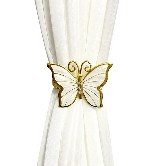 Fivelas de Cortina Borboleta Design Castiliani, em metal resistente com acabamento elegante, ideal para sala e quarto


